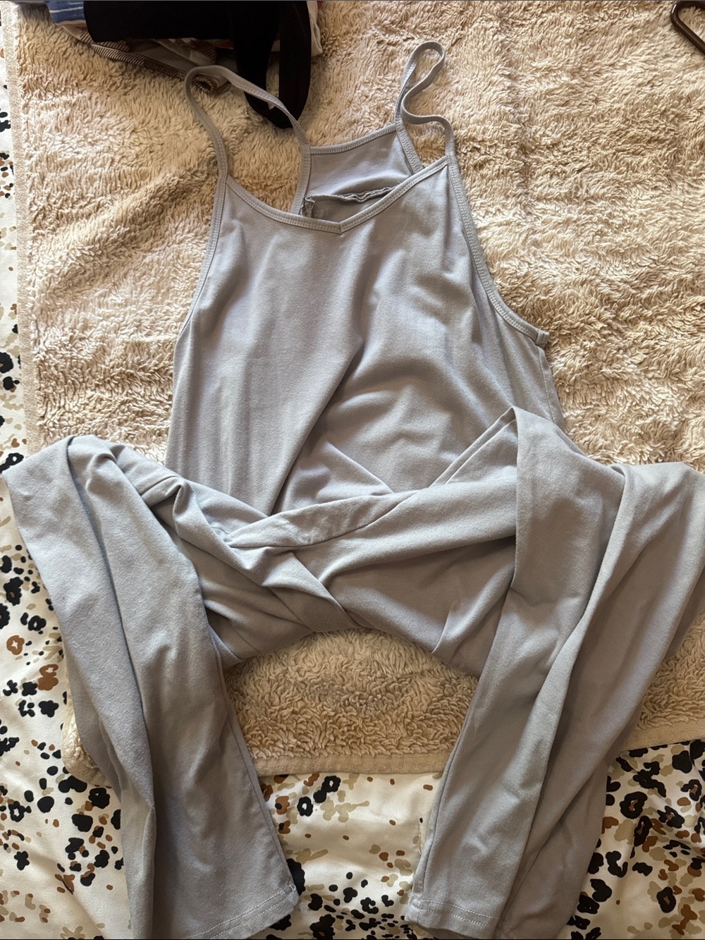 Amazon Light Gray Spaghetti-Strap Jumpsuit